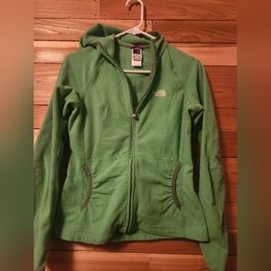 The North Face Green Fleece With Hood Size Small